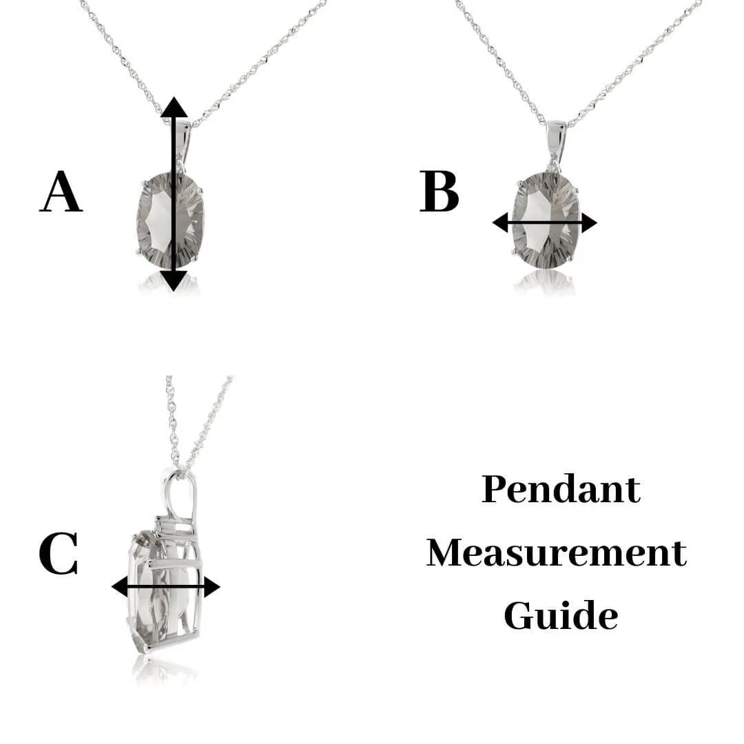 Oval Shaped Aquamarine & Diamond Halo Pendant