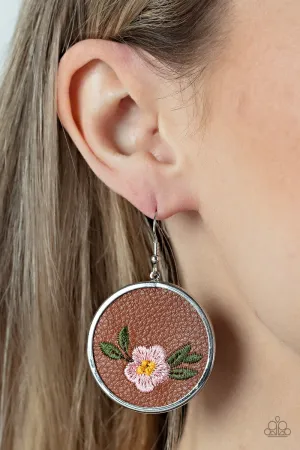 Paparazzi - Prairie Patchwork - Pink Earrings