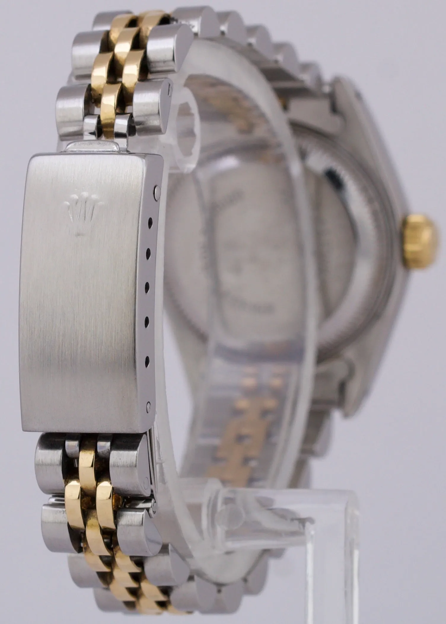 PAPERS Rolex DateJust 26mm BLACK TAPESTRY Jubilee 18K Two-Tone Fluted 69173 B P