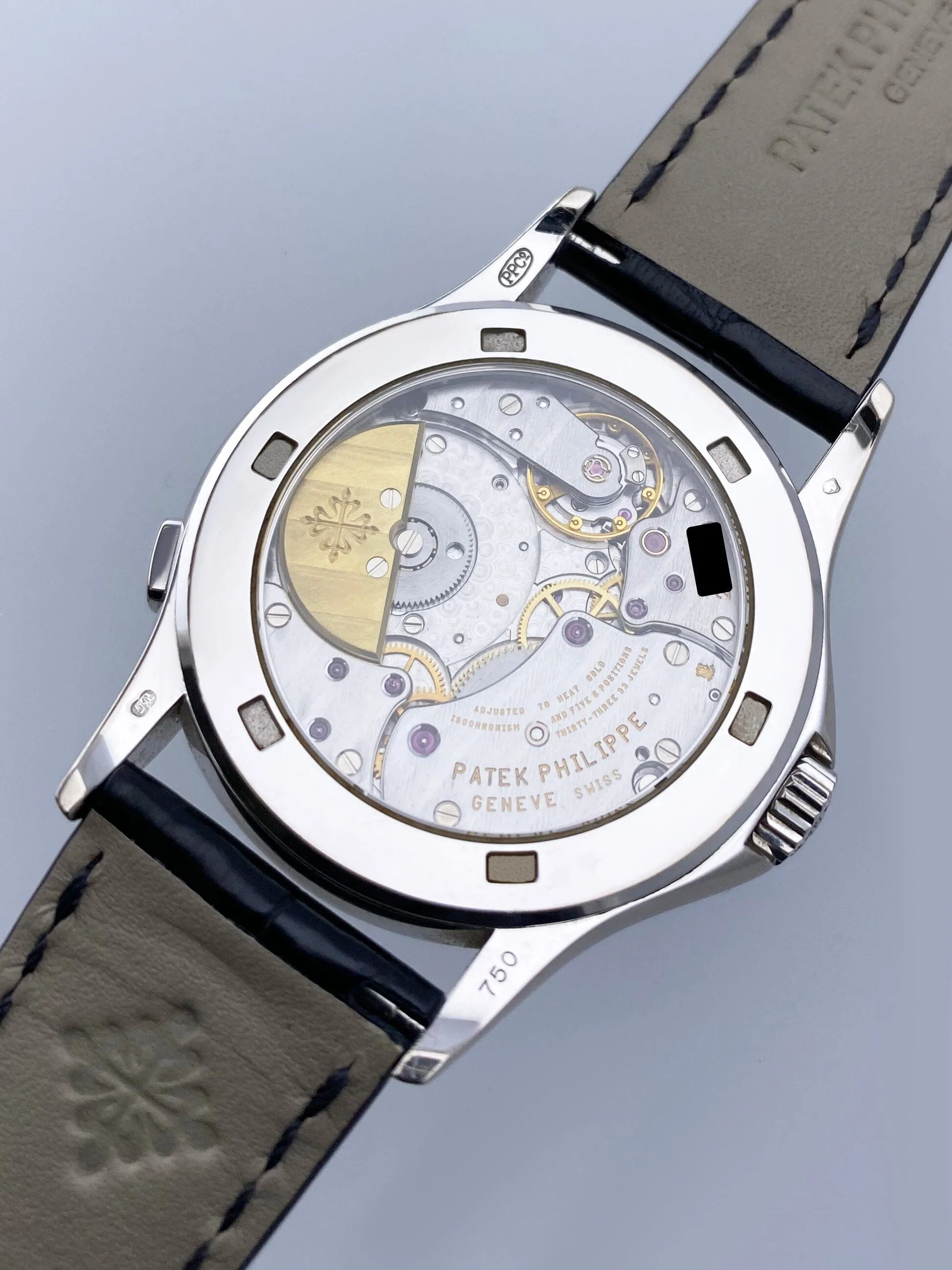 Patek Philippe World Time 5110G 18K White Gold Mens Watch With Archives