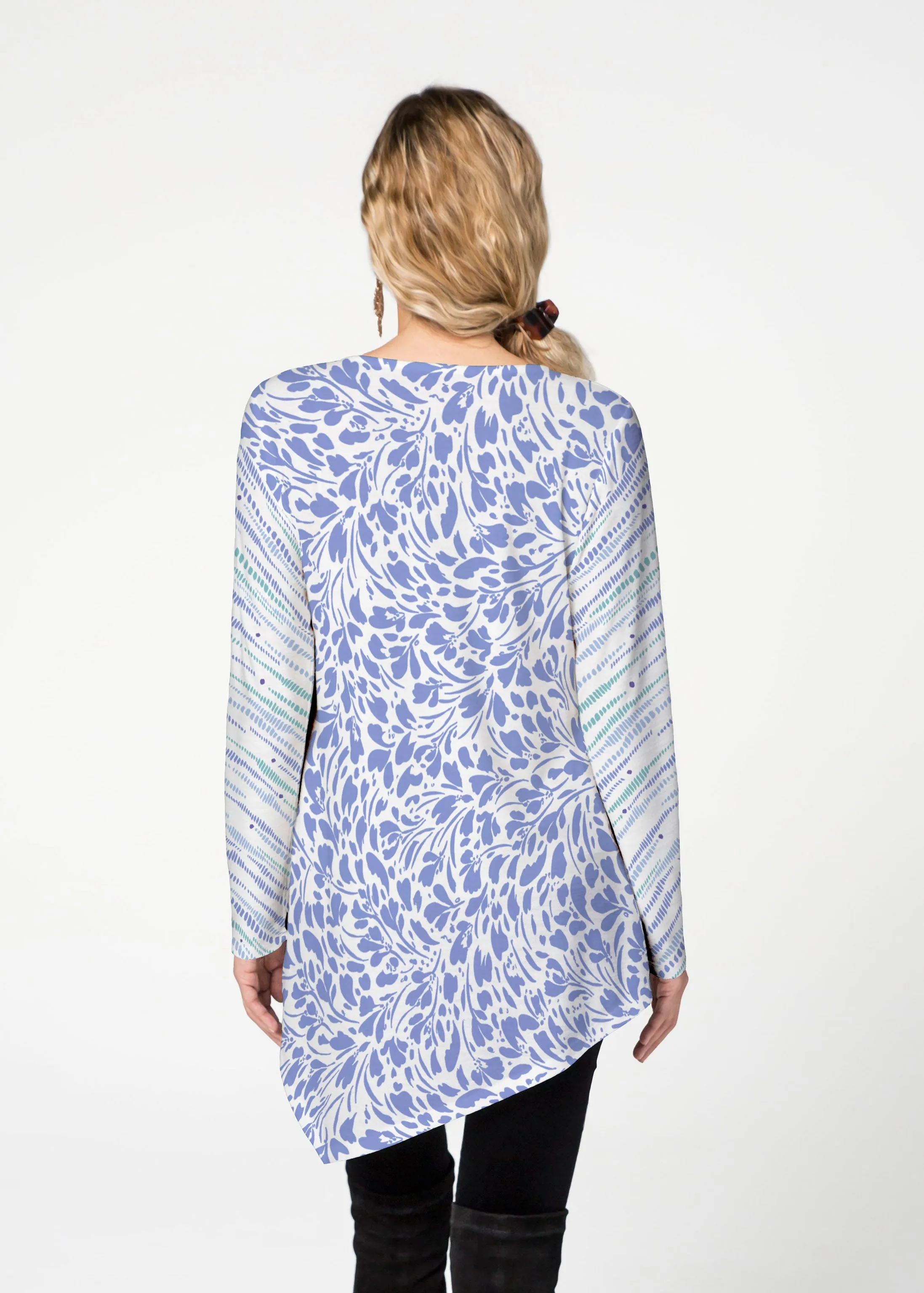 Pebble Dots (7922) ~ Asymmetrical French Terry Tunic