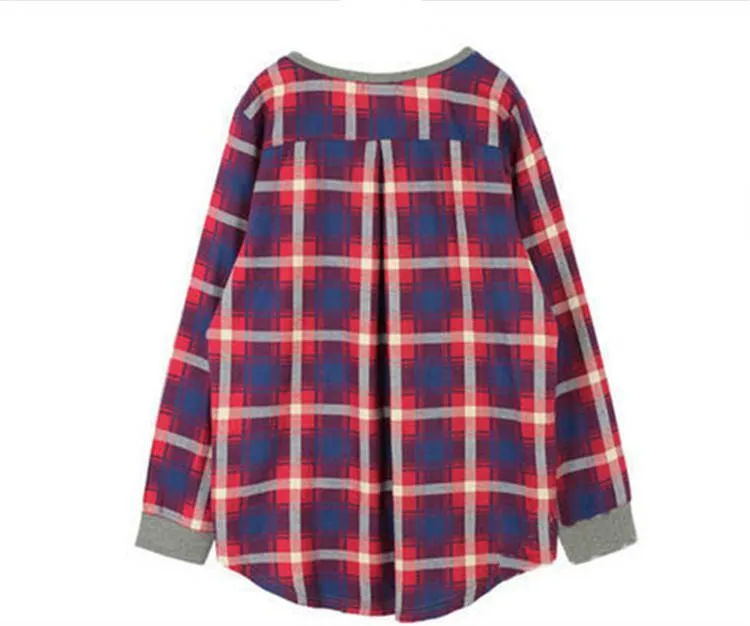 Plaid Patchwork Shirt