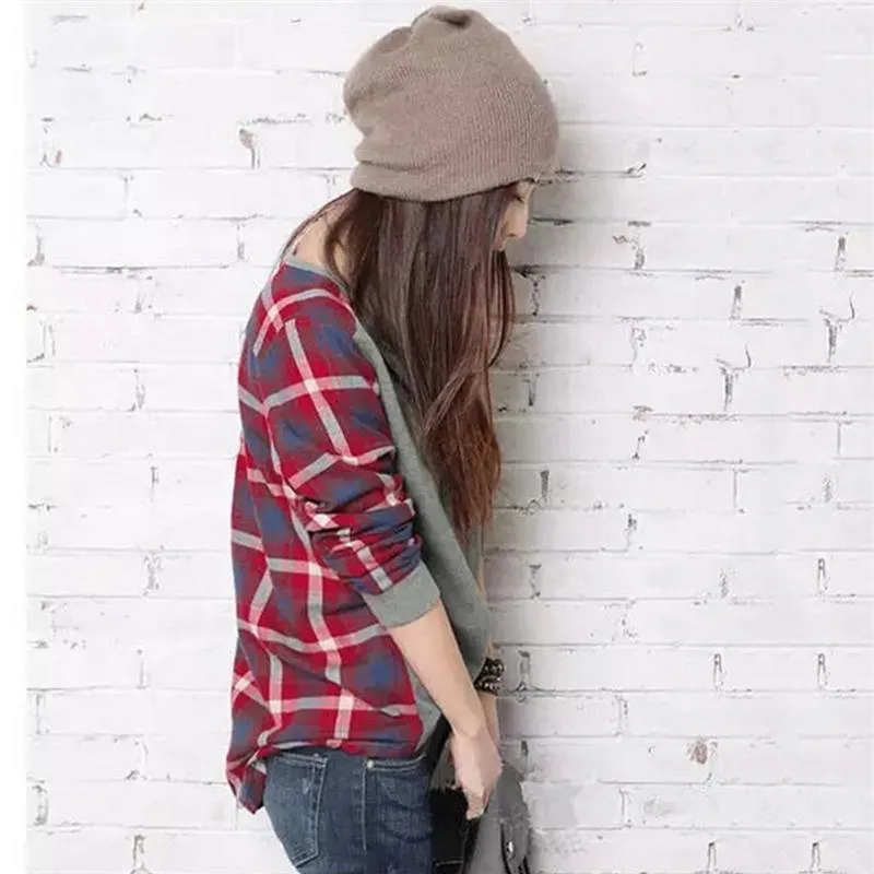 Plaid Patchwork Shirt