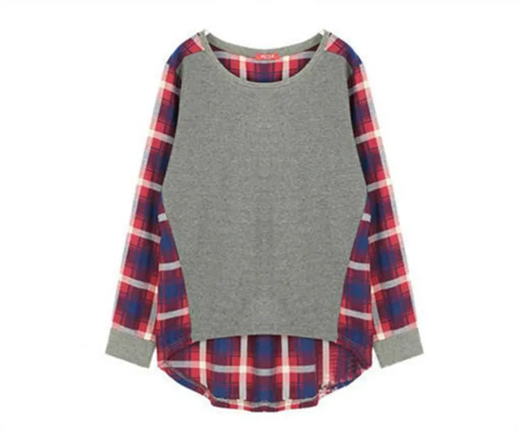 Plaid Patchwork Shirt