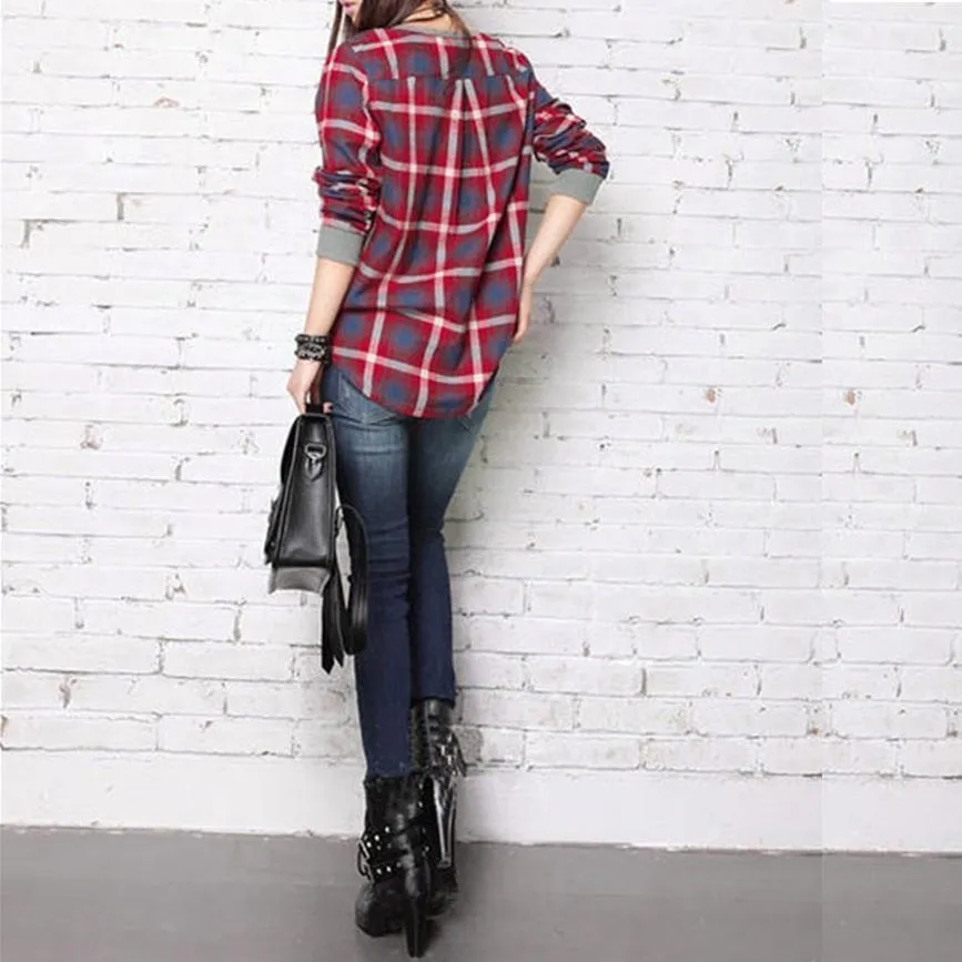 Plaid Patchwork Shirt