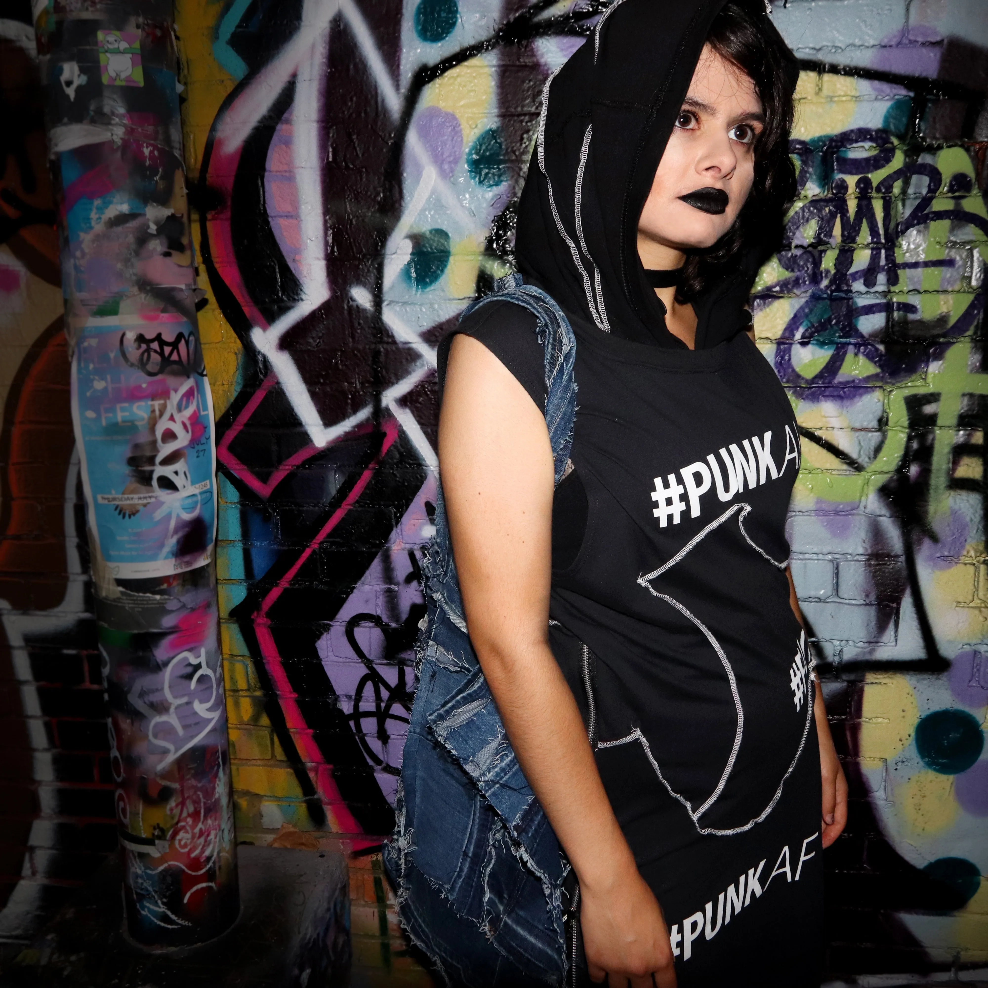 Punks - Genderless, Upcycled Zipper tunic