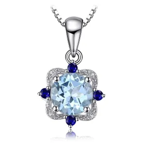 Real Topaz and Sapphire Necklace