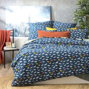 Renee Taylor European Vintage Washed Printed Cotton Quilt Cover Set - Novelty