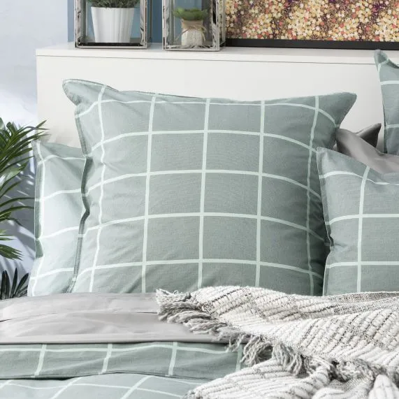 Renee Taylor European Vintage Washed Printed Cotton Quilt Cover Set - Sander