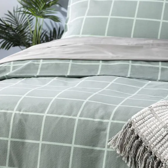 Renee Taylor European Vintage Washed Printed Cotton Quilt Cover Set - Sander