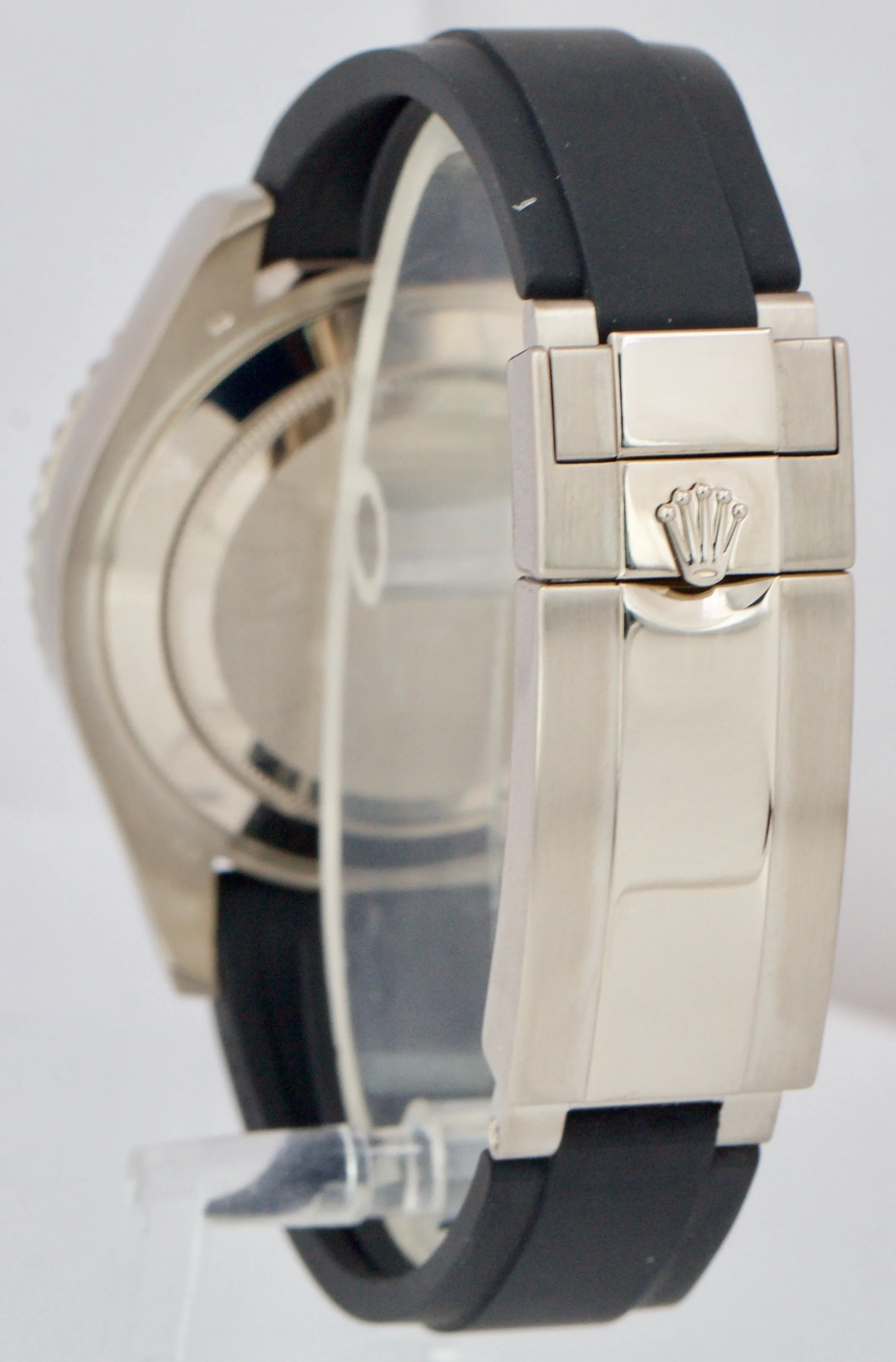 Rolex Yacht-Master PAPERS 18K White Gold Oysterflex Black 42mm Watch 226659 B P