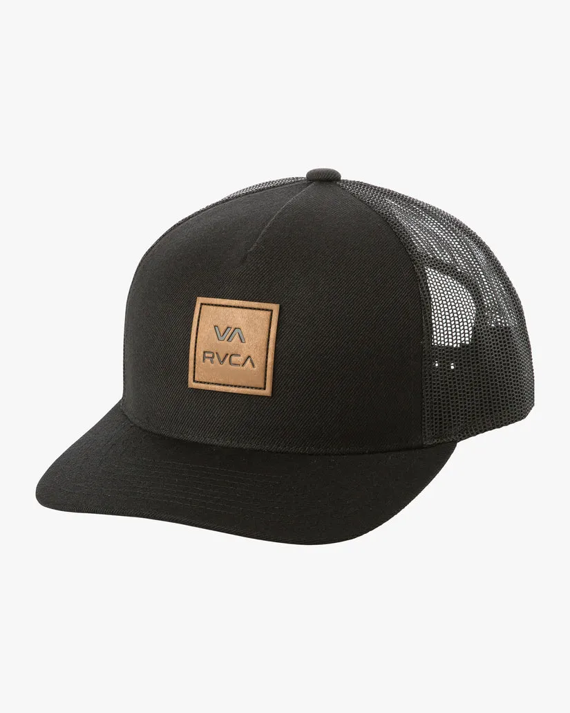 RVCA Va All The Way Curved Brim Trucker Hat - Black