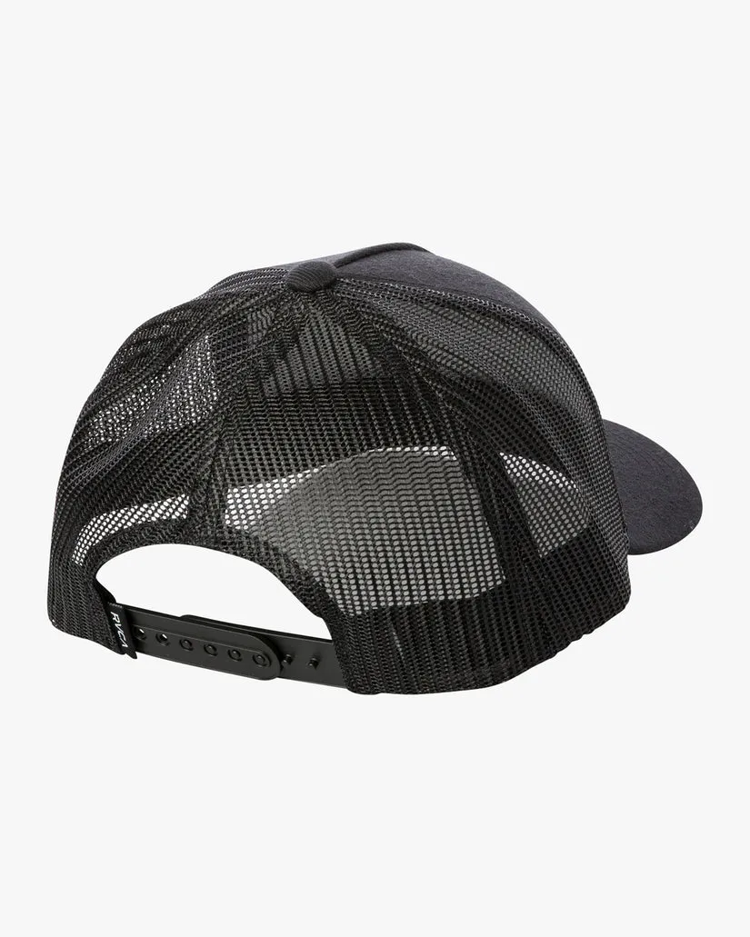 RVCA Va All The Way Curved Brim Trucker Hat - Black