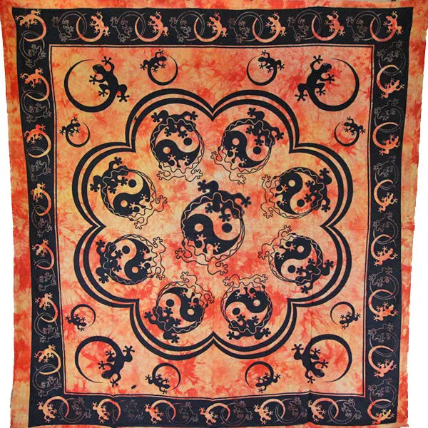 Saffron Salamander & Yin Yang Tapestry