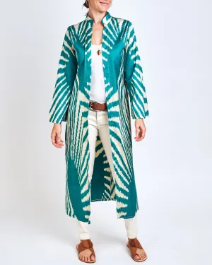 Silk Aquamarine Burst Caftan