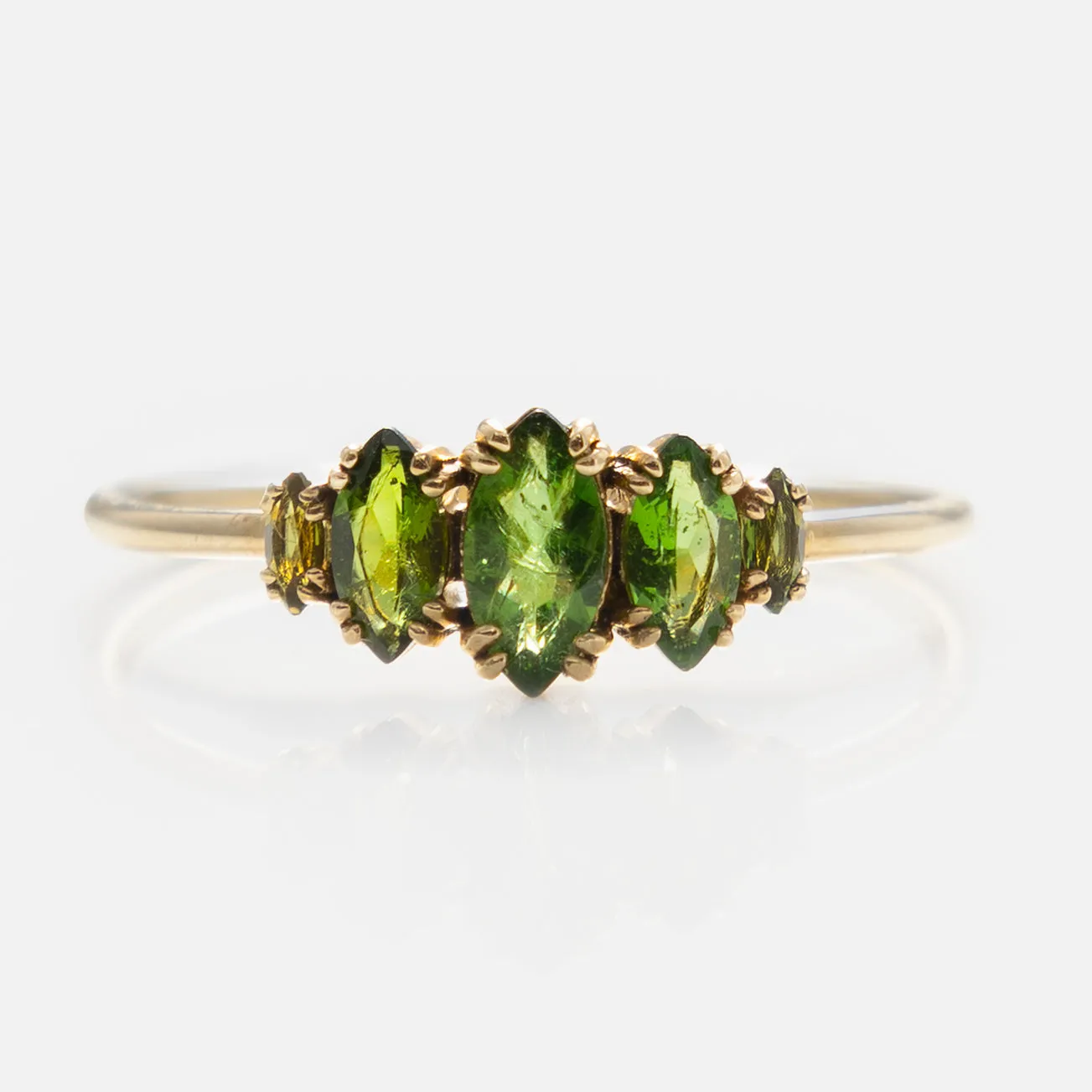 Solid Gold Essential Marquise Cluster Ring