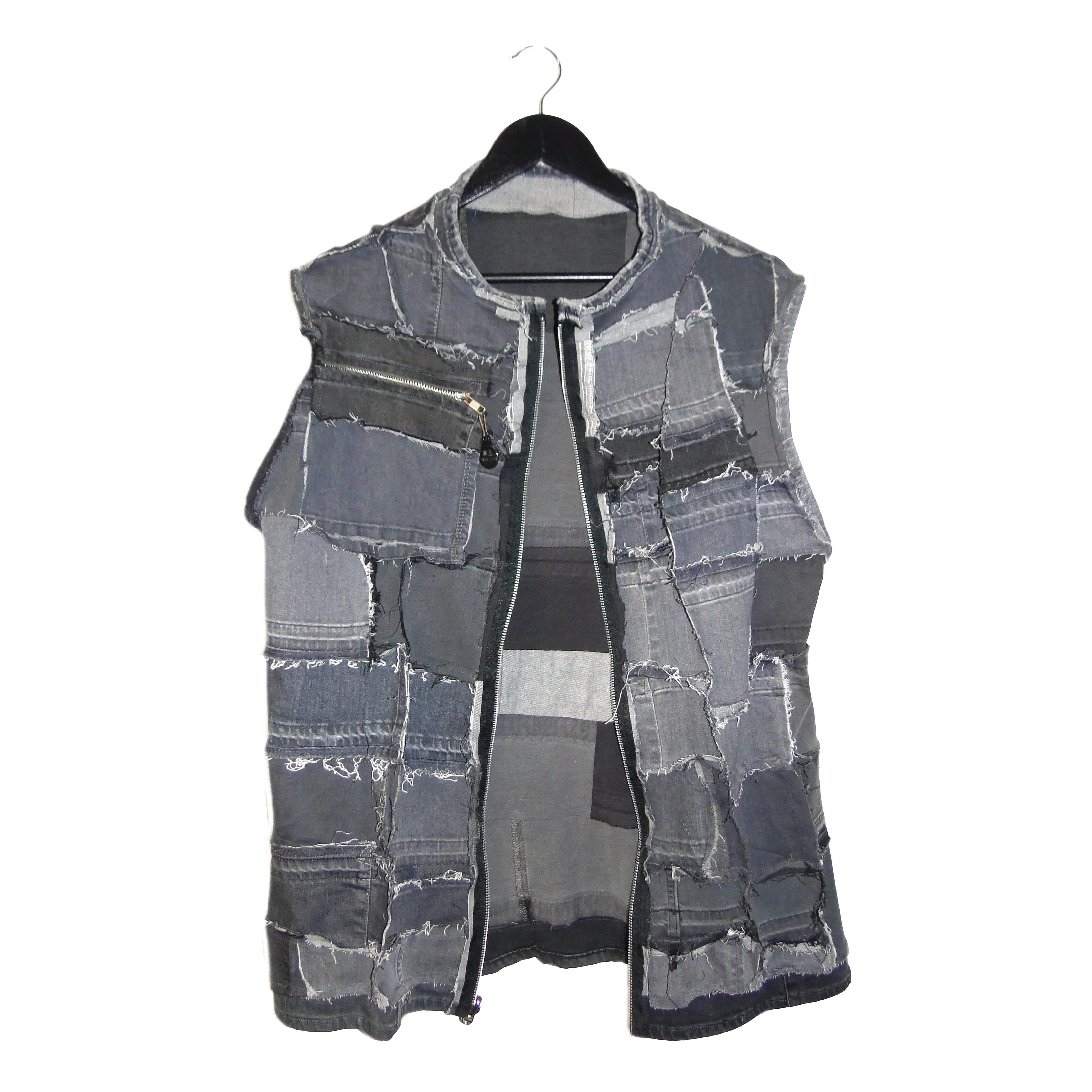 Still Searching - Reversible, Upcycled Denim Vest