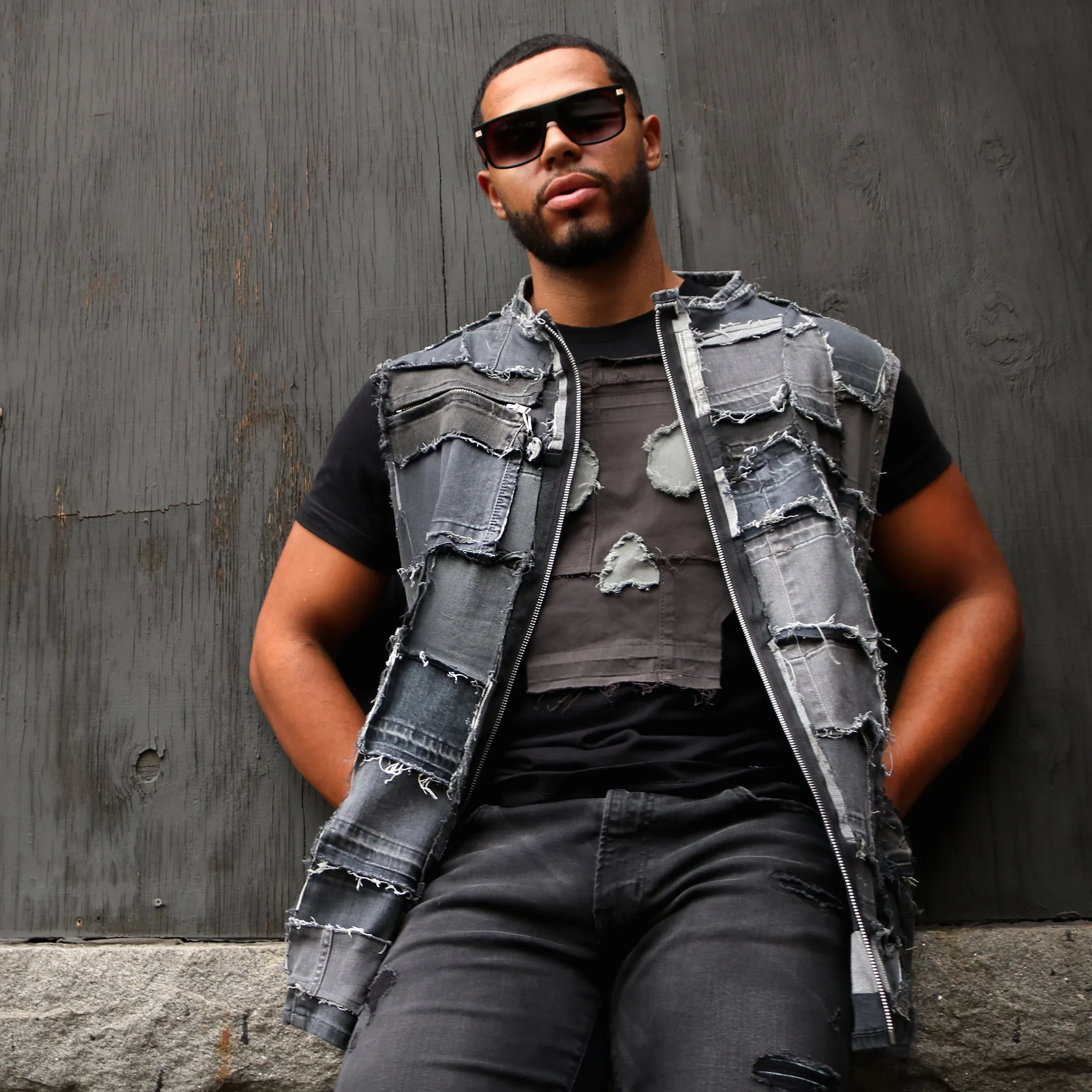 Still Searching - Reversible, Upcycled Denim Vest