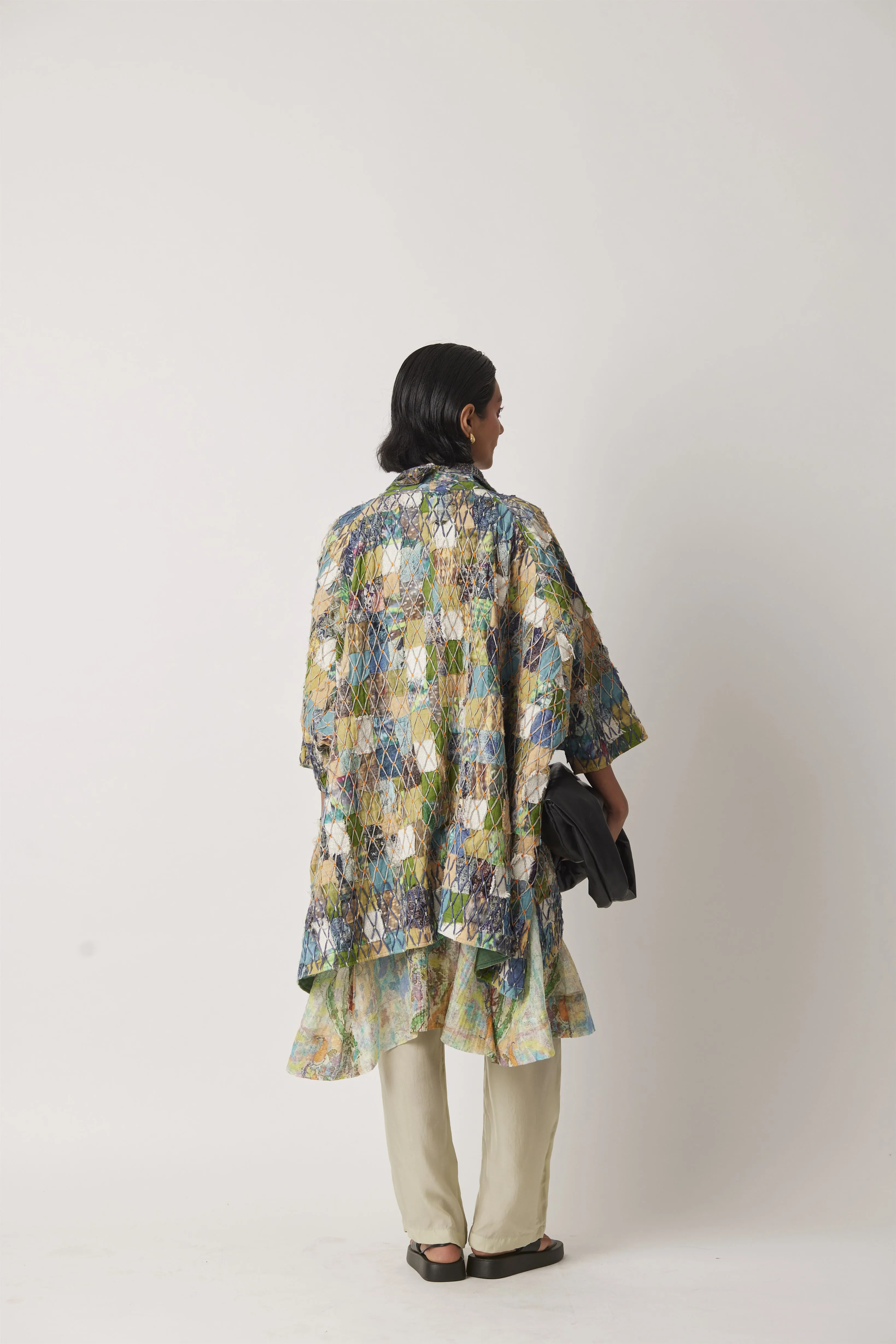Summer Jacket Upcycled Aecho Patchwork Embroidery-Upcycled-Fashion Edit-Yc14Jkt-155 Yc14Rcp-01-Yavi