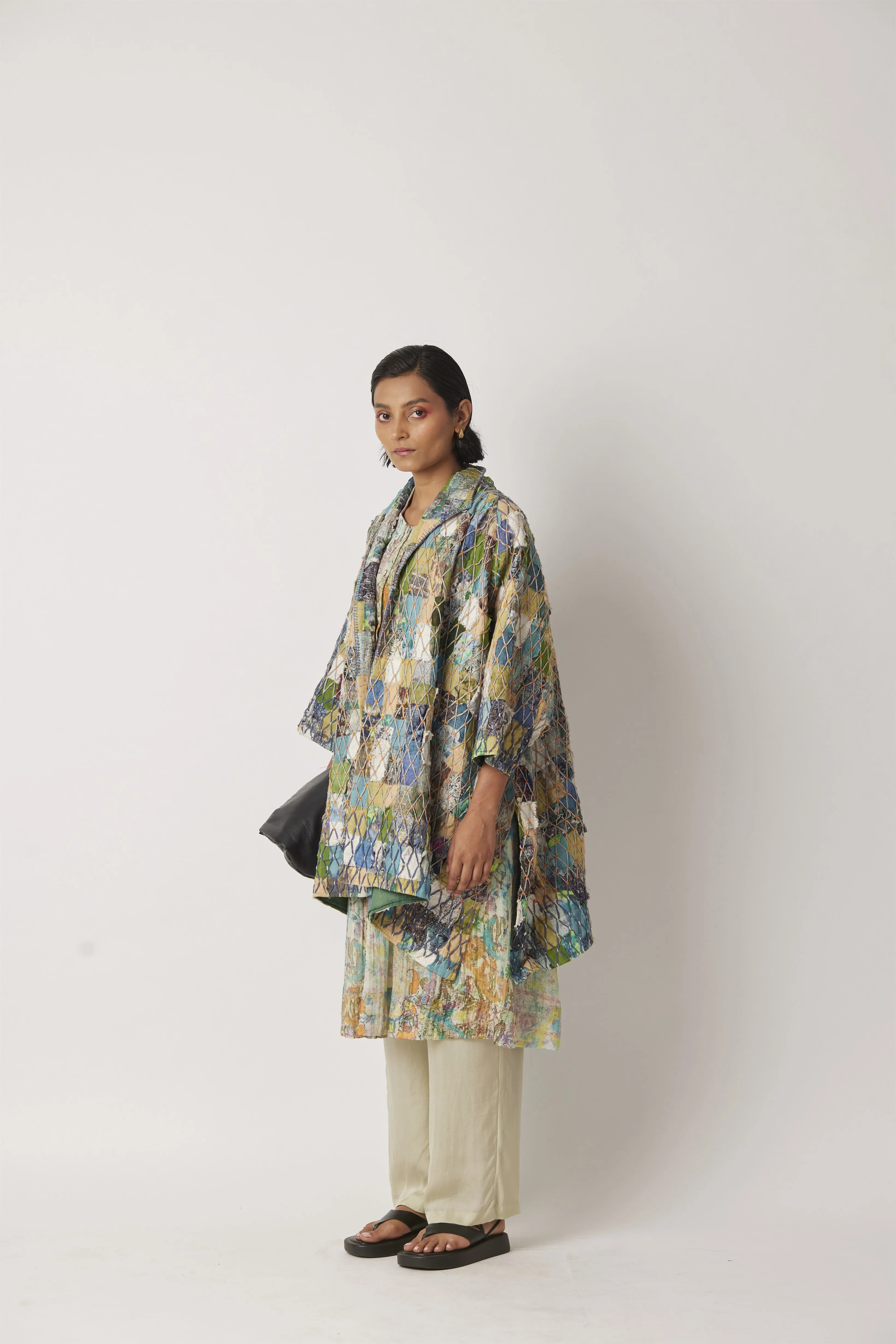 Summer Jacket Upcycled Aecho Patchwork Embroidery-Upcycled-Fashion Edit-Yc14Jkt-155 Yc14Rcp-01-Yavi
