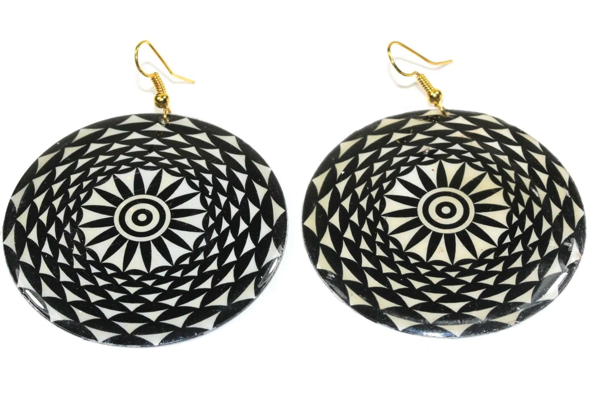 Surya Sun Charka Mother of Pearl Earrings