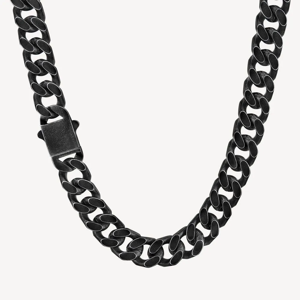 The Darth Vader II® - 14mm Black Cuban Link Chain in Black Gold