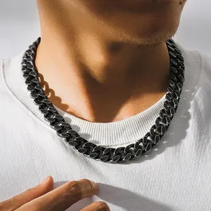 The Darth Vader II® - 14mm Black Cuban Link Chain in Black Gold
