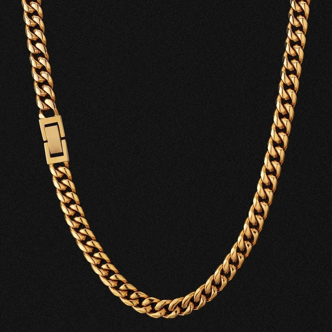 The Golden Age® - 8mm Miami Cuban Link Chain 18K Gold Plated