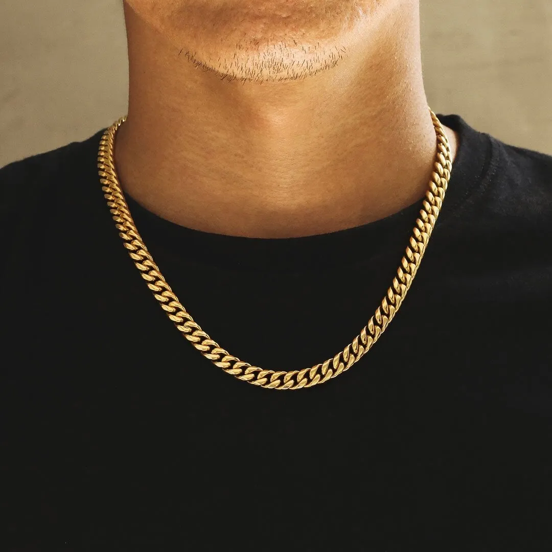 The Golden Age® - 8mm Miami Cuban Link Chain 18K Gold Plated