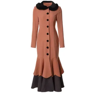Toni Single Breasted High Street Patchwork Outwear