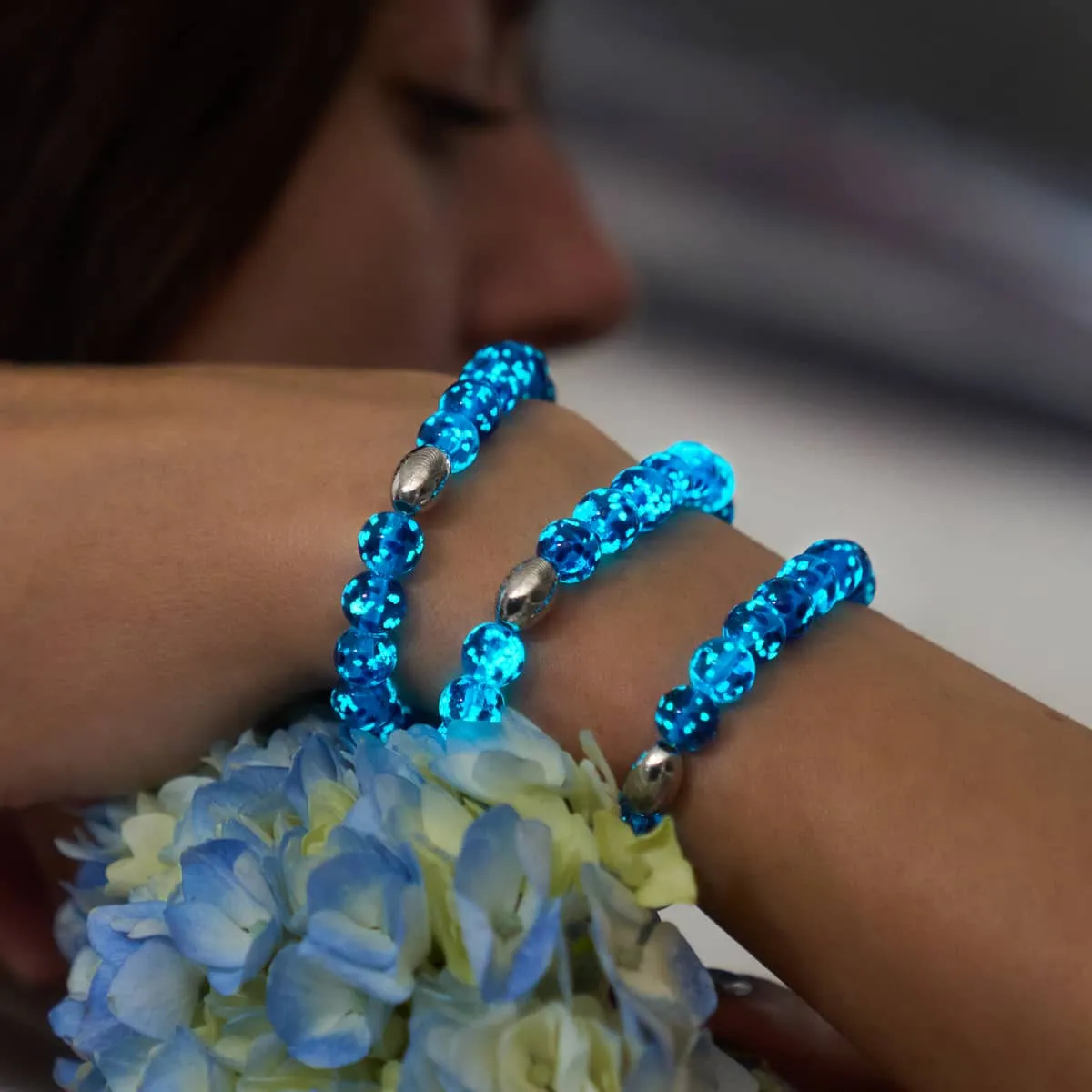 Topaz Flame | .925 Sterling Silver | Firefly Glass Bracelet