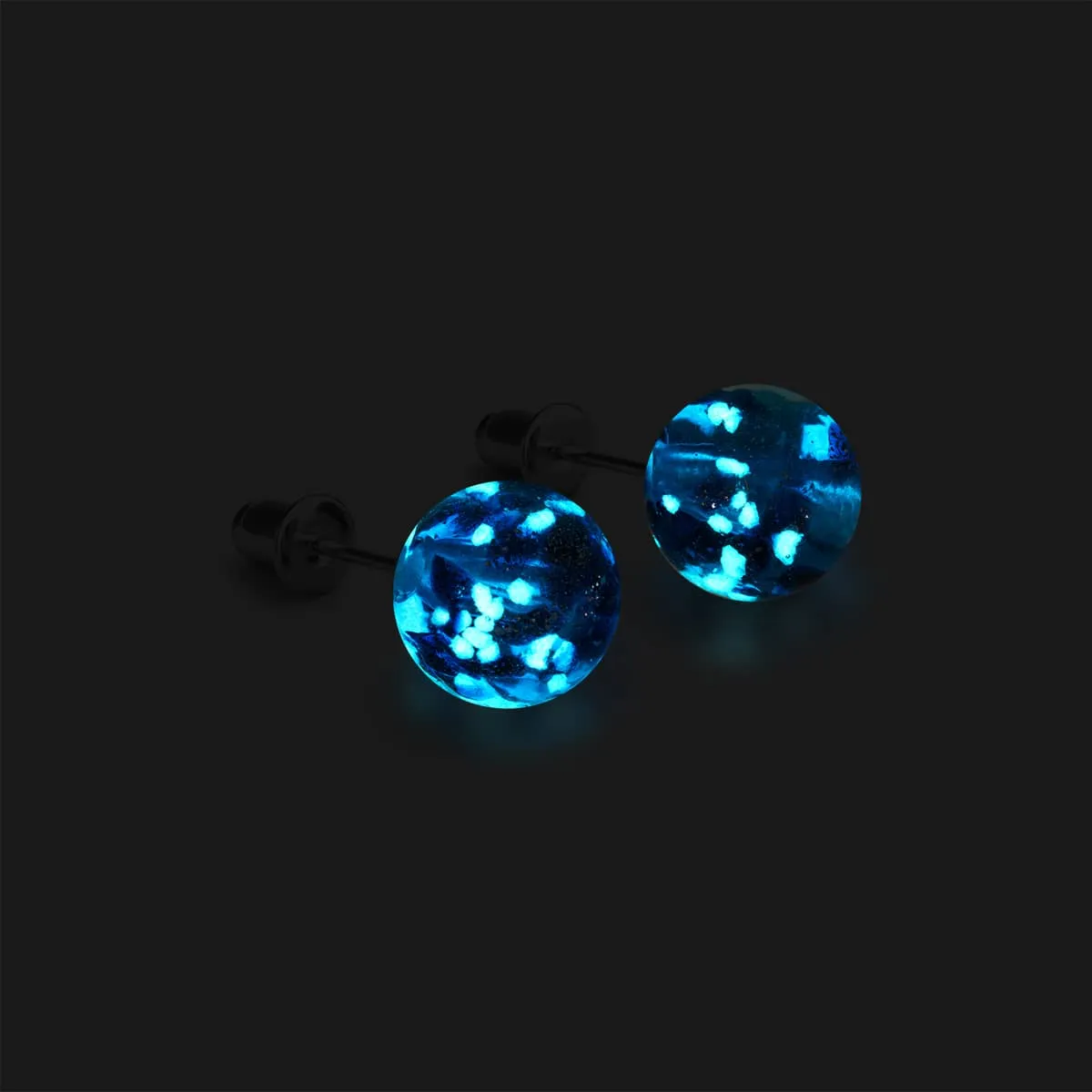 Topaz Flame | .925 Sterling Silver | Firefly Glass Stud Earrings