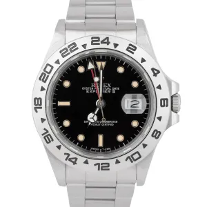 UNPOLISHED 1988 Rolex Explorer II Black Patina Stainless Steel 40mm Watch 16550