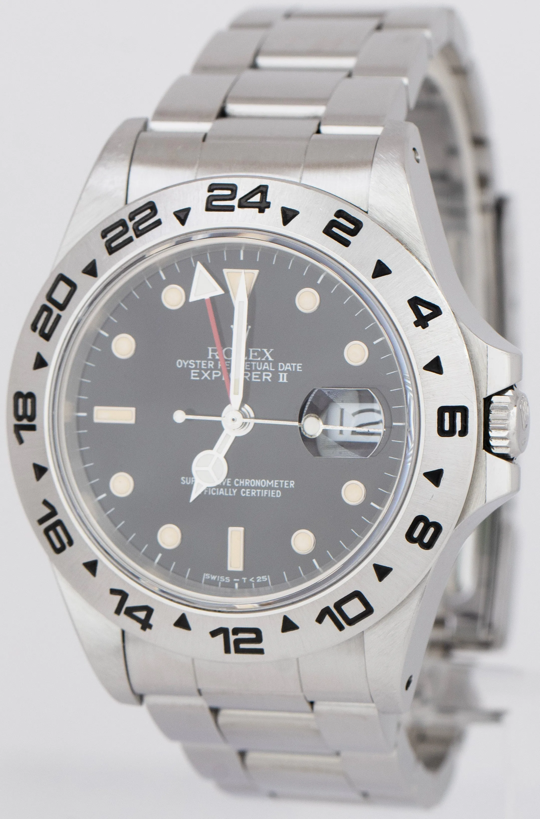 UNPOLISHED 1988 Rolex Explorer II Black Patina Stainless Steel 40mm Watch 16550
