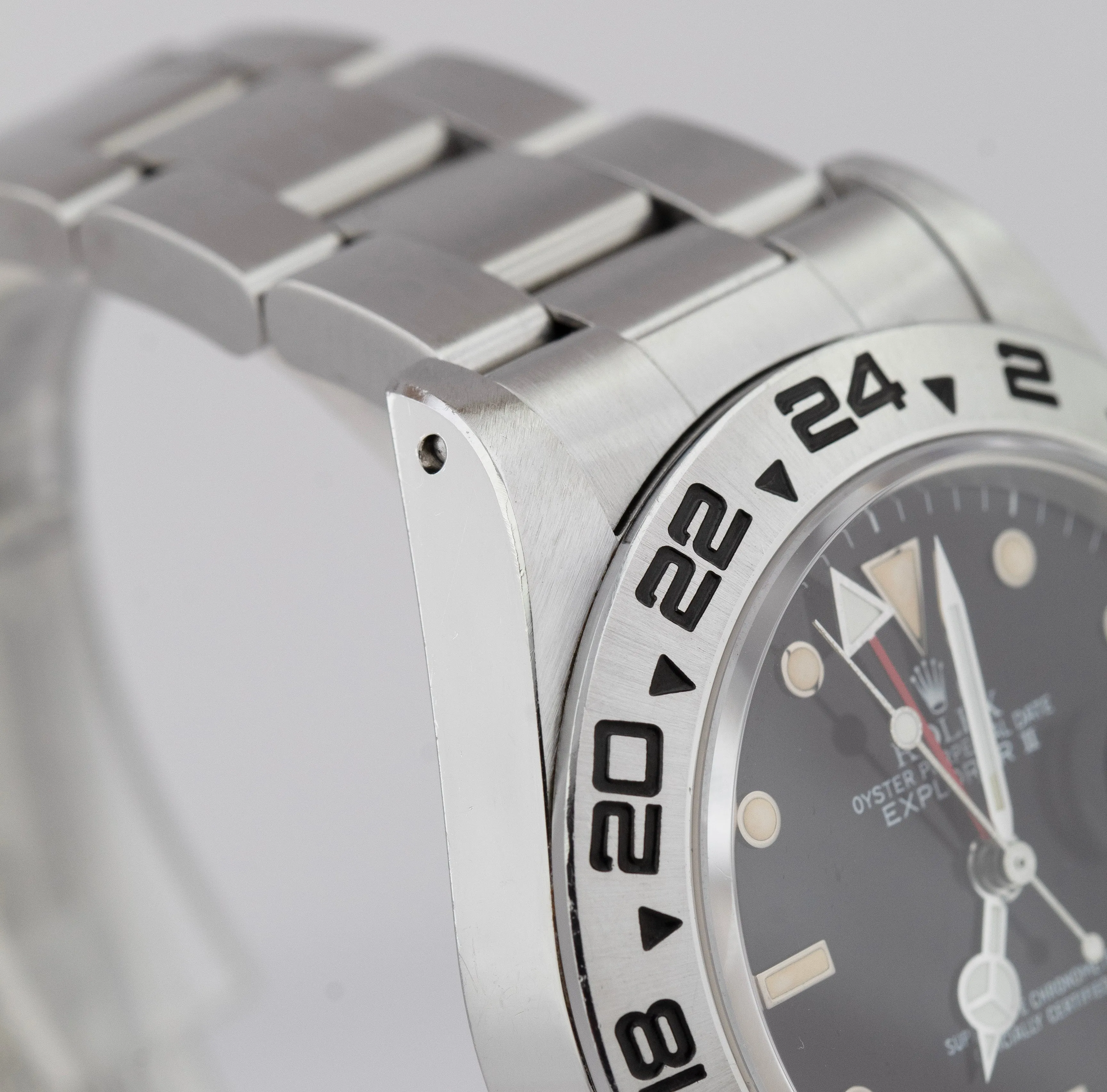 UNPOLISHED 1988 Rolex Explorer II Black Patina Stainless Steel 40mm Watch 16550