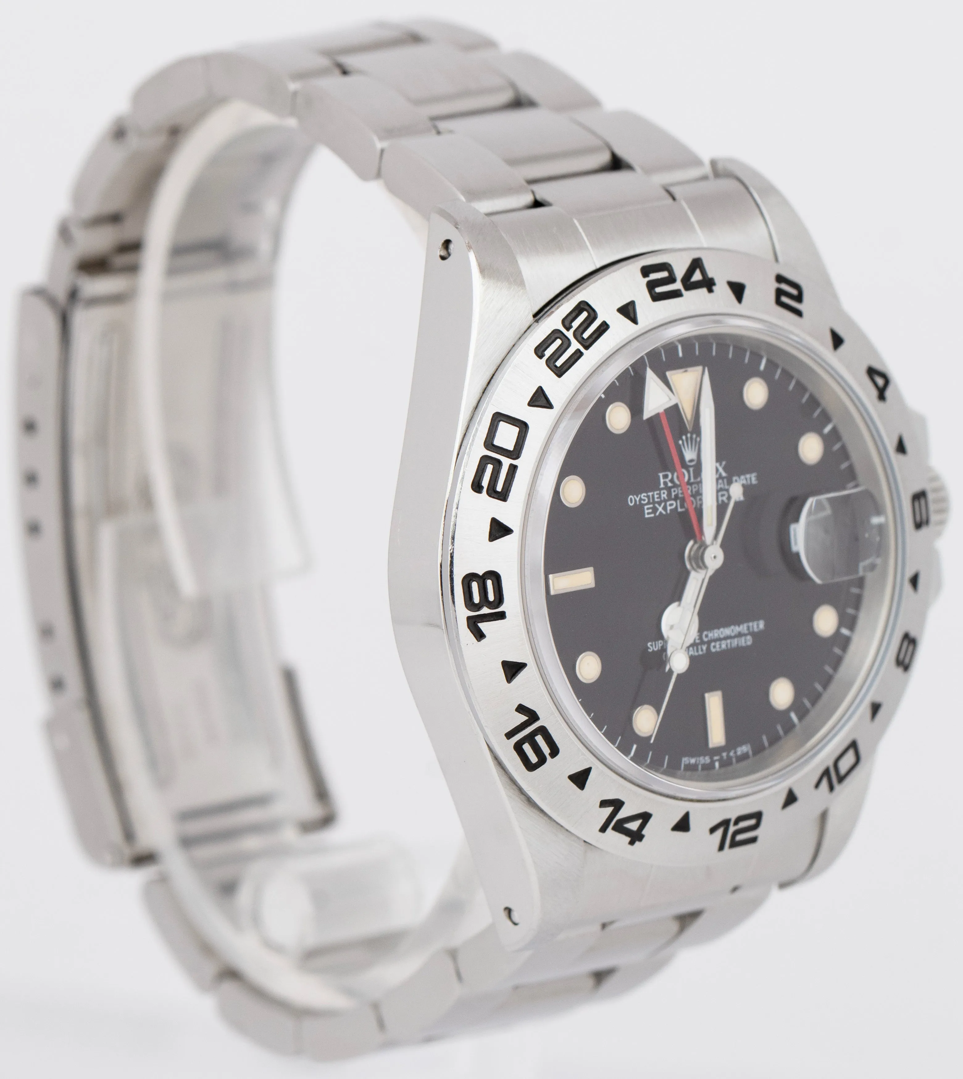 UNPOLISHED 1988 Rolex Explorer II Black Patina Stainless Steel 40mm Watch 16550