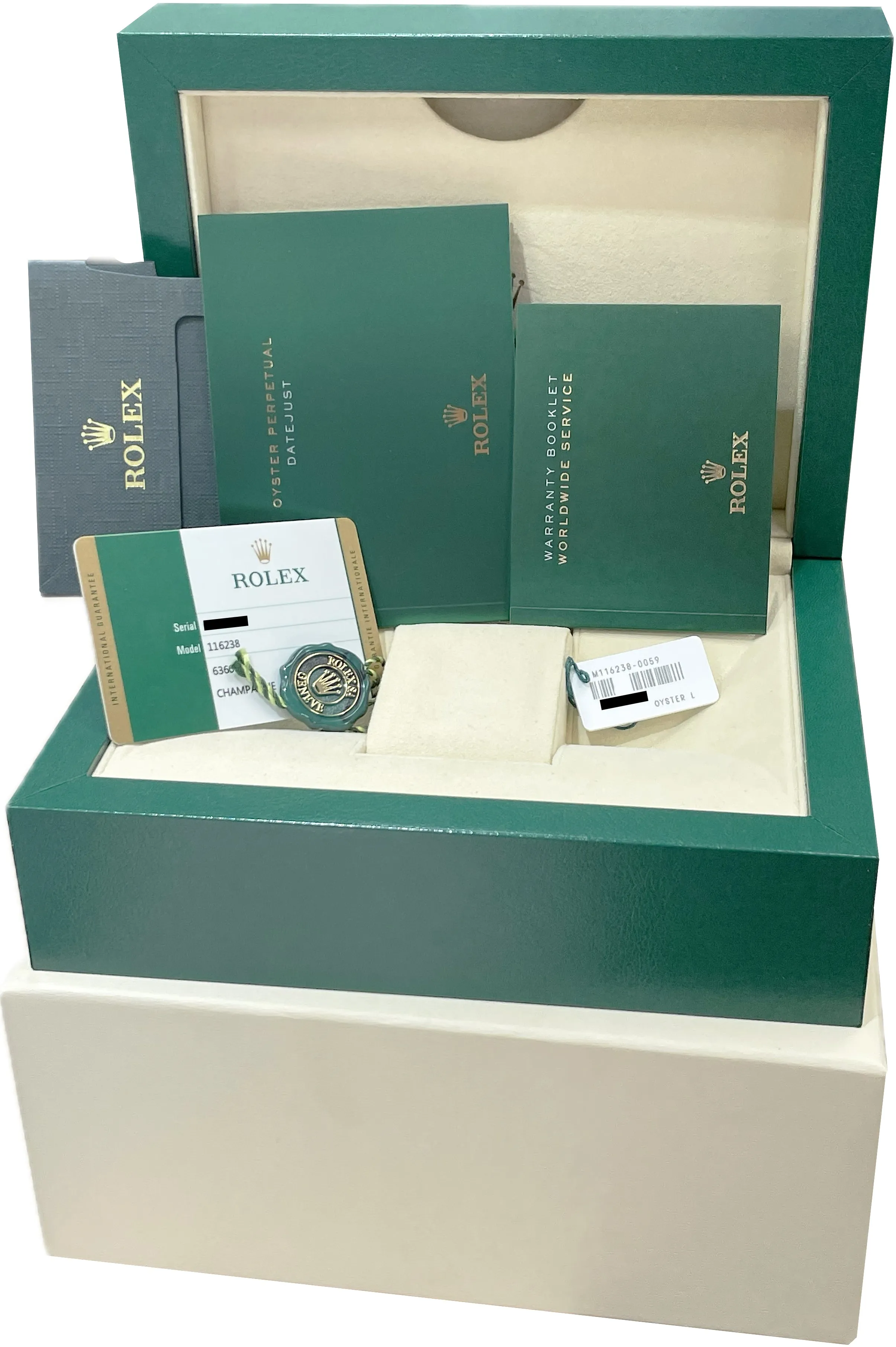 UNWORN STICKERED Rolex DateJust 36mm PAPERS 18K Gold Jubilee Watch 116238 B P