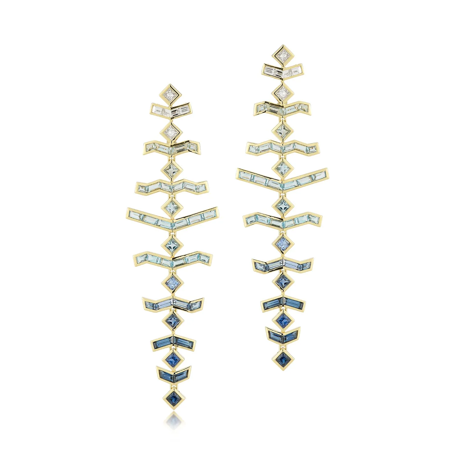 Vibrations Long Earrings in Water