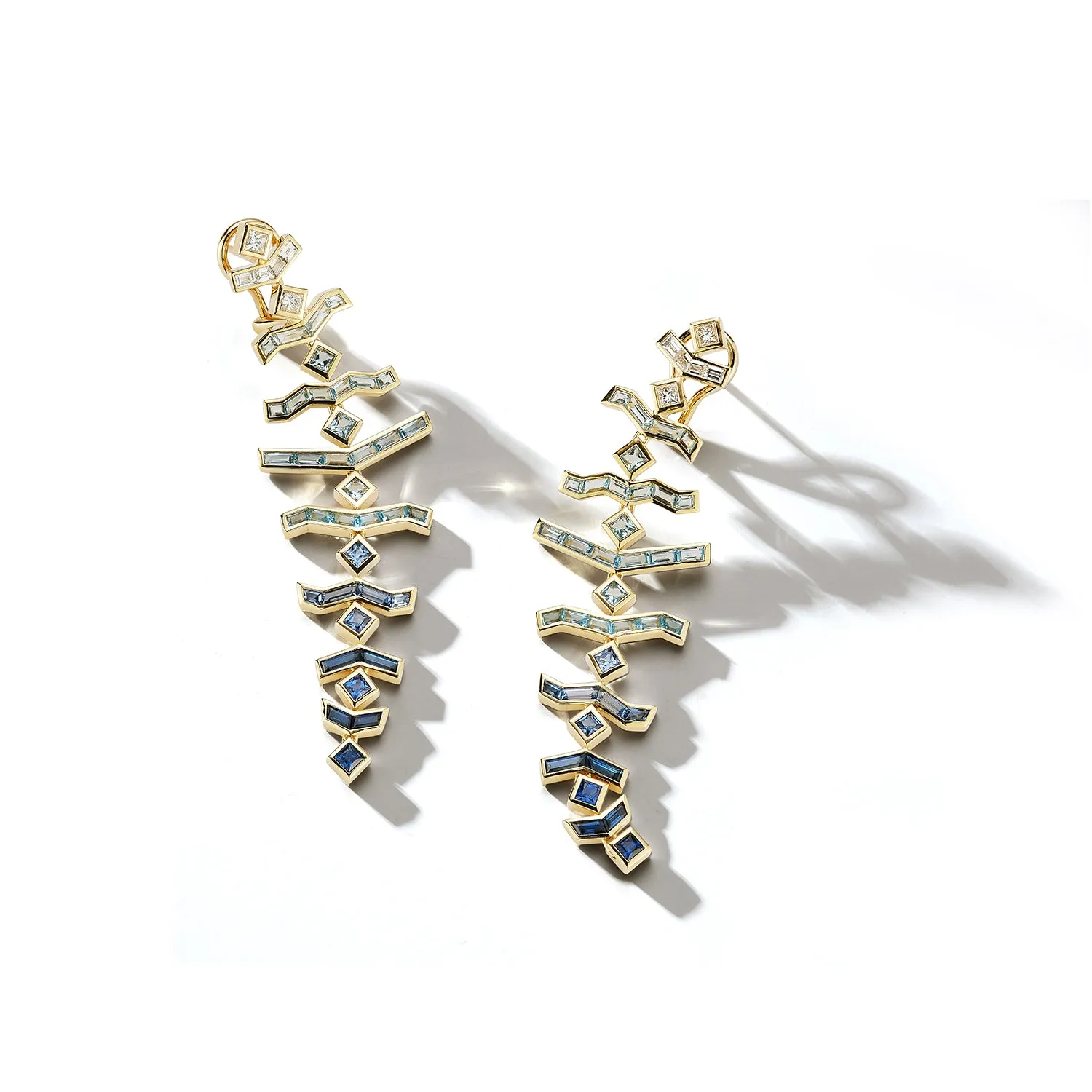 Vibrations Long Earrings in Water