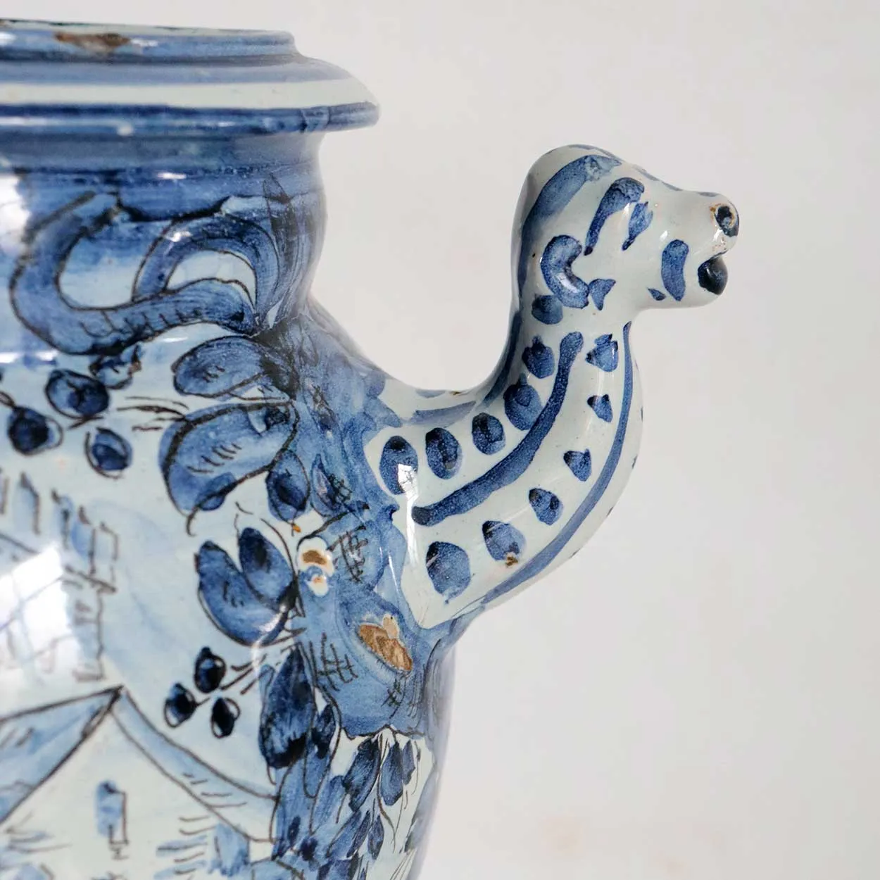 Vintage Italian Savona Majolica Pottery Apothecary Pharmacy Jar