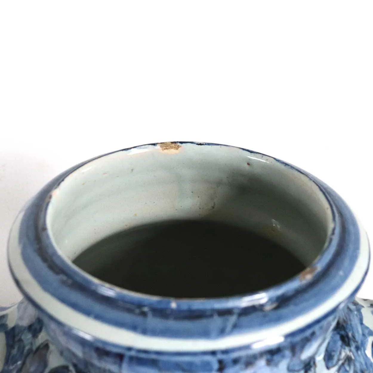Vintage Italian Savona Majolica Pottery Apothecary Pharmacy Jar