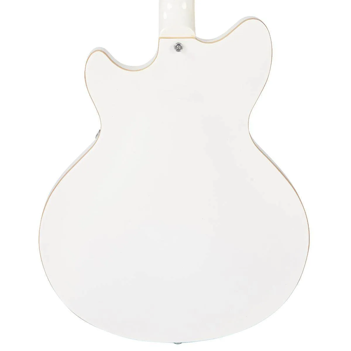 Vintage REVO Series 'Custom Supreme' Semi-Acoustic Guitar ~ Arctic White