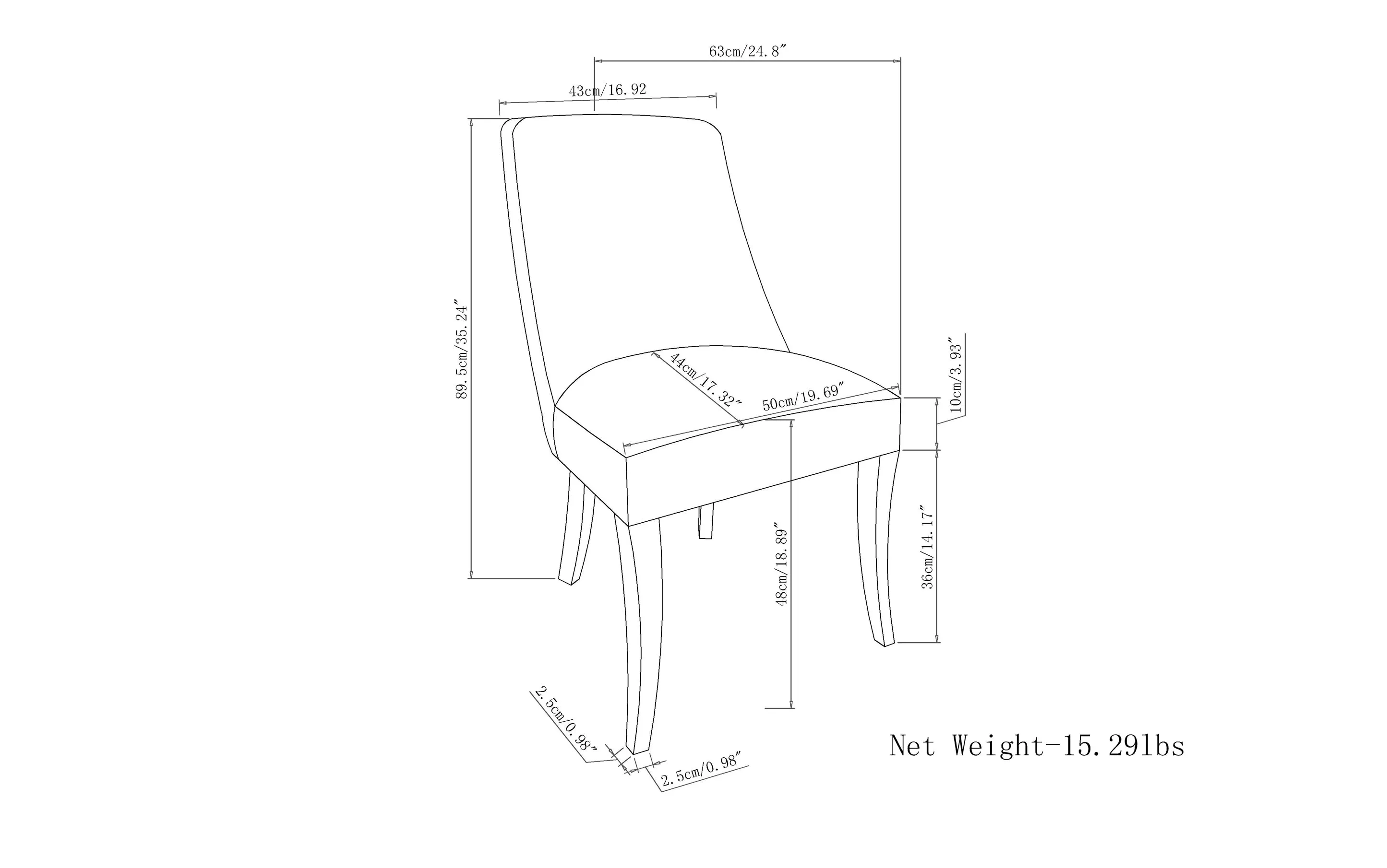 Walden Deluxe Dining Chair (Set of 2)