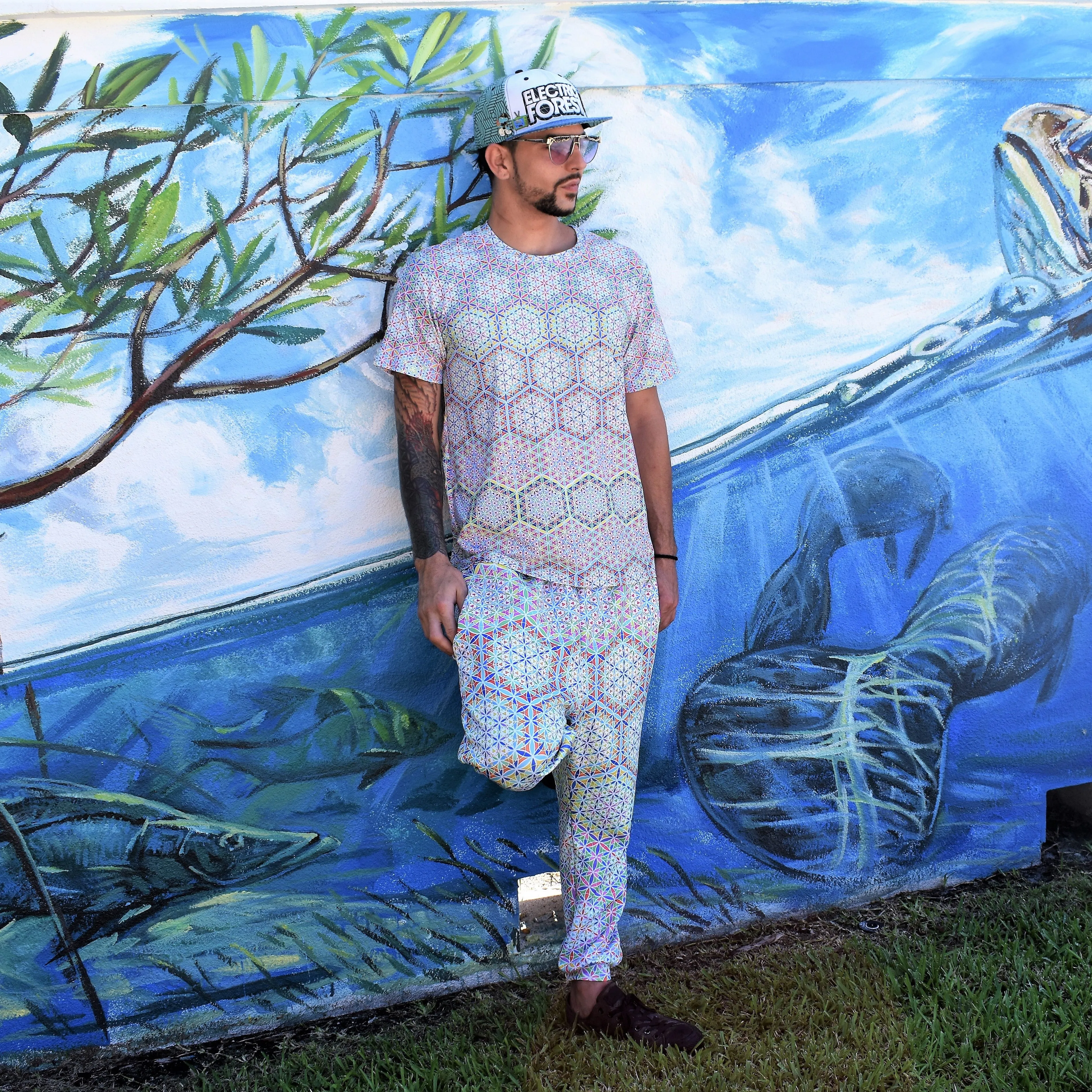 White Double Vision Joggers