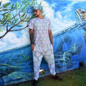 White Double Vision Joggers