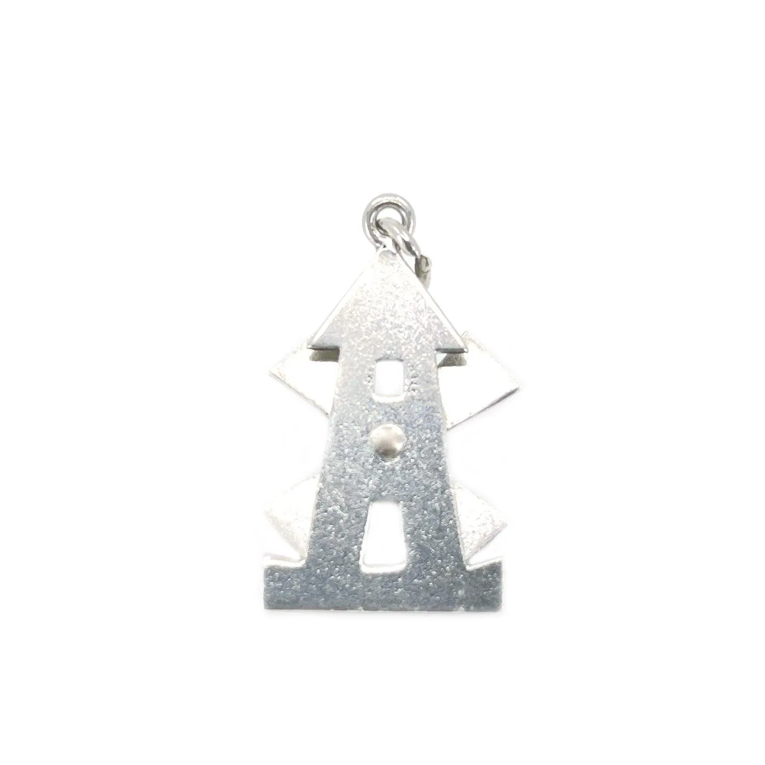 Windmill Japanese Saltwater Cultured Akoya Pearl Pendant Charm- Sterling Silver