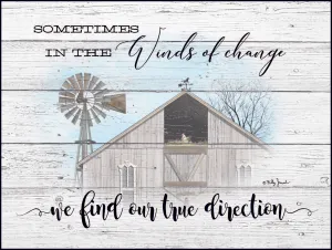 Winds of Change Inspirational Plaque - 16 x 12 Inches