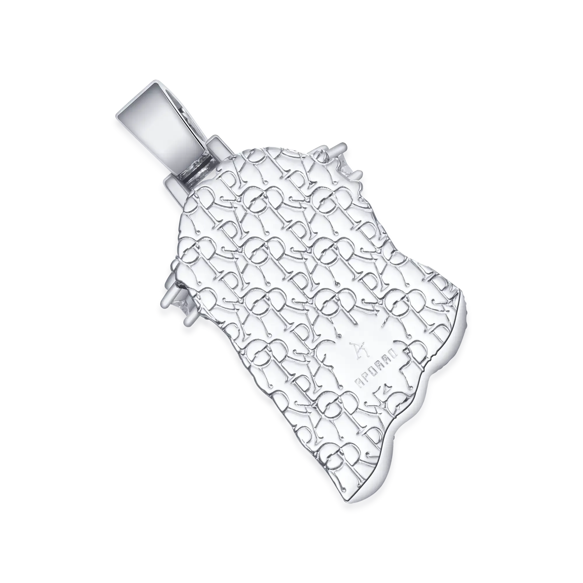 Women's White Gold Stellar Jesus Pendant - Small